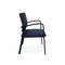 Lesro Newport 2 Seat Tandem Seating Metal Frame No Center Arms, Black, RF Blueberry Back, MD Ink Seat NP1501 - alternate 3